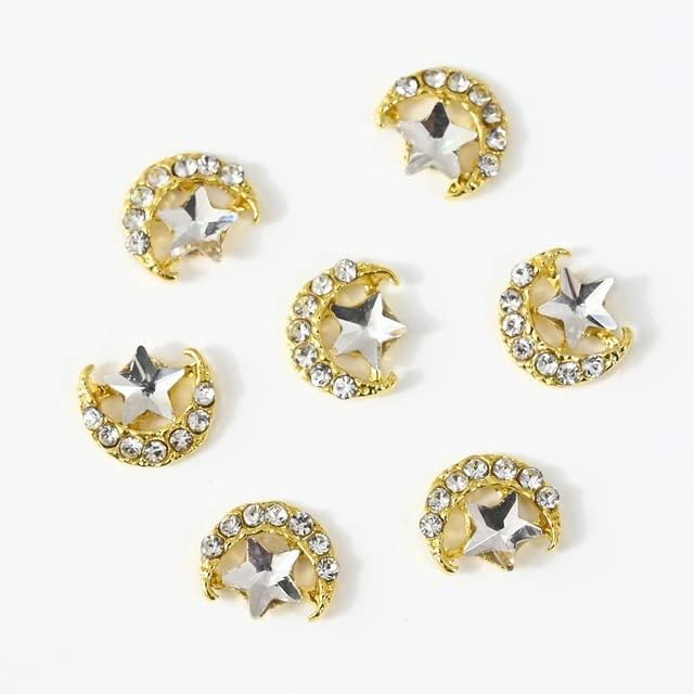 10pcs/conjunto 27 estilo 3d lua/estrela/gemas cadeia unhas strasss de joias de jóias artes de cristal decorações