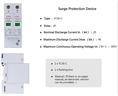 IRFKR YCS6-C AC SPD 2P Protetor de protetor protetora Proteção Proteção Proteção de baixa tensão Dispositivo
