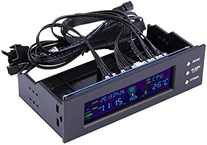 Conectores 5,25 polegadas PC Ventilador de velocidade PC Visor de temperatura LCD Painel frontal Controlador Durável
