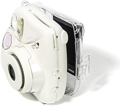 Rieibi Mini 7+ Caso - Caixa transparente da câmera de cristal para Fujifilm Mini 7 Plus Instant
