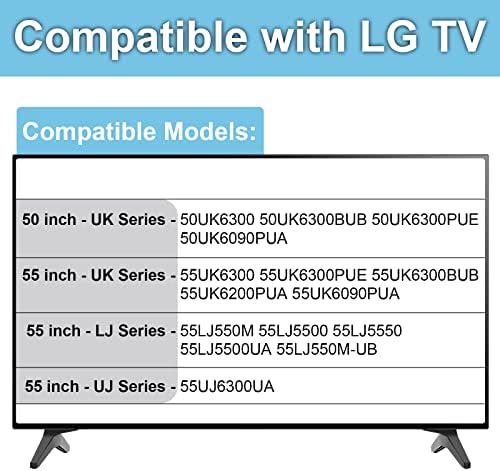 Base Stand for LG TV Legs, Replacement for 50 55 Inch LG TV Stand 50UK6300 50UJ6300 50UK6090PUA 55UJ6300 55UK6300