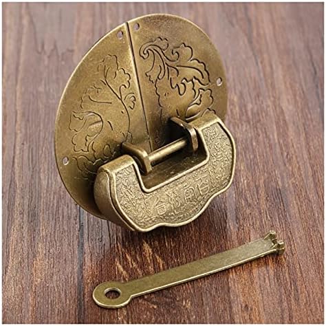 Vejawoods ws823 2pcs/conjunto decorativo chinês antigo cadeado de cadeado com jóias caixa de madeira alternar