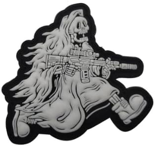 Brilhando no escuro o Devil Reaper PVC PVC Tactical Moral Patch Badges emblem