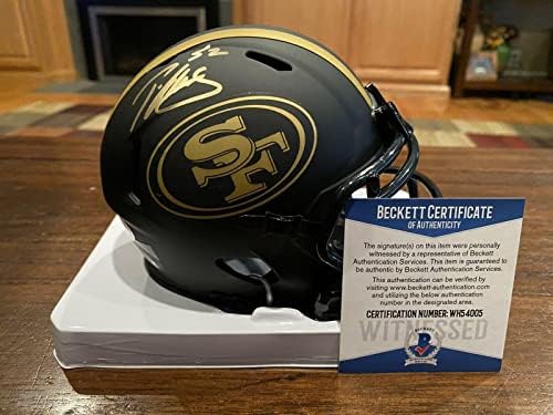 Patrick Willis autografou o San Francisco 49ers Eclipse Mini capacete Beckett - Mini capacetes autografados