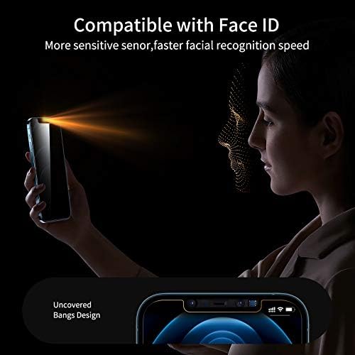 Protetor de tela de privacidade inquebrável para iPhone 12 / iPhone 12 Pro, vidro temperado à prova