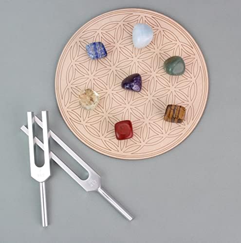 Forks de ajuste com kits de cristais de cura de chakra, 417Hz e 963Hz Solfeggio Frequência, meditação