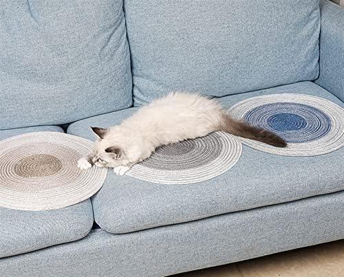 Tapete de arranhão de gato redondo Gibz, tapete horizontal de arranhão no chão de gato, proteger tapetes