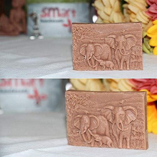 Molde de sabão da família elefante molde de silicone para barra artesanal artesanato de sabão