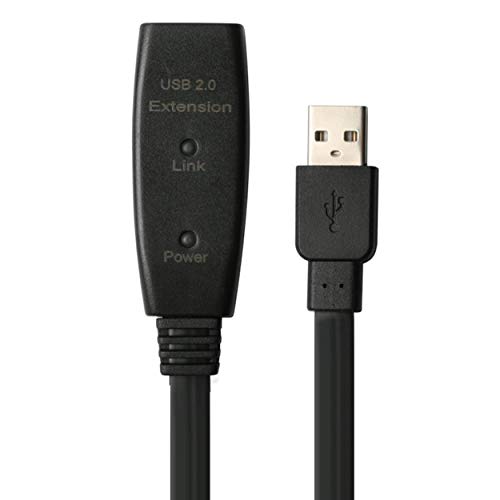 Mutecpower 33ft Ultra Flat USB 2.0 Cabo para fêmea com o chipset de extensão - Cabô de Extensão