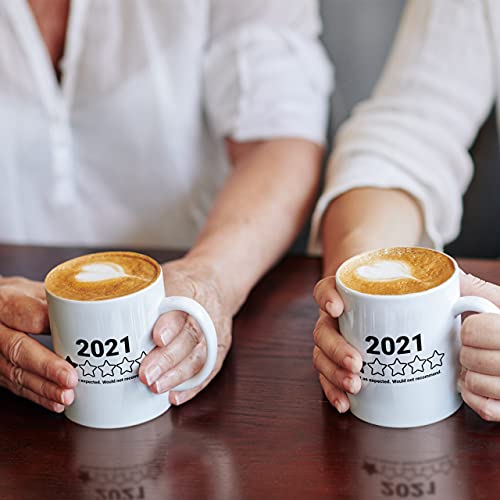 Engraçado 2021 Caneca de café 2021 Não é como esperado Pandemic 11oz Tea Cup para 2021 Social Distancing