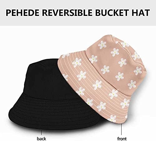 Mxocom reversível para mulheres chapéu de balde fofo chapéus solar unissex beira de viagem de praia
