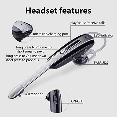 Tek Styz Headset Compatível com OnePlus 9RT 5G no fone de ouvido com cancelamento de Bluetooth sem fio Ear