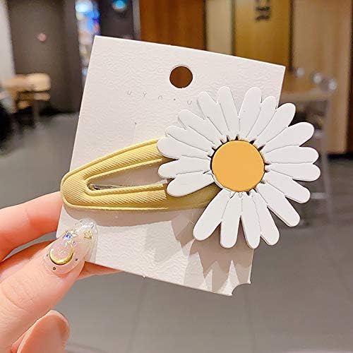 Meiri Small Daisy Fabric Arts Arts Flowerpin Hairpin Clip Bangs quebrado Clear The New Network Red -touted, F094 Green
