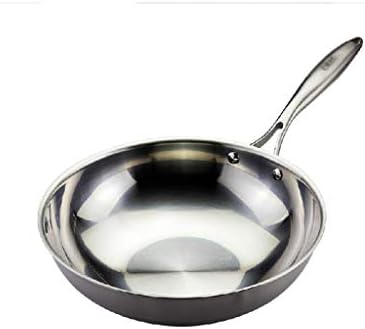 GYDCG Titanium antiaderente, wok de alumínio anodizado com tampa, frigideira antiaderente, maçaneta de