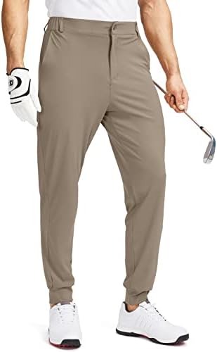 Calça de joggers de golfe masculino com 5 bolsos esbeltos para as calças de trabalho de vestuário de viagem