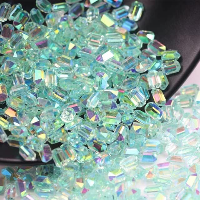 50pcs/saco aurora 3d gems encantos de prego de pedra squone squane shape shod shel hill str