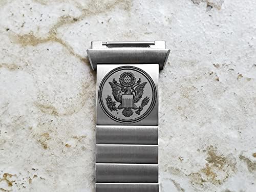 Nickston gravado banda de cinta compatível com fitbit iionic smartwatches silver aço inoxidável pulseira