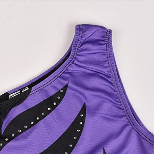 Girls Flame One Cold Ombro Athletic Athletic Dance Gymnastic Leotards Bodysuit roupas