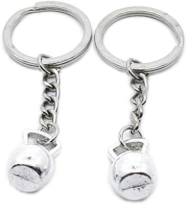 1 PCS Antique Keyrings Silver Keychains Correntes -chave Tags Clasps AA462 Dumbbell