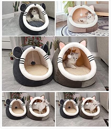 Aquecimento de gato de auto -aquecimento - forma de esquilo quente e aconchegante cama de estimação para