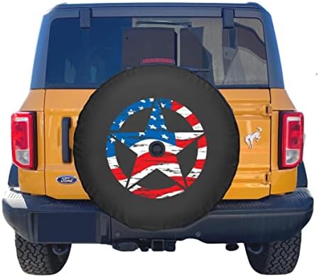 BOOMERANG® USA - 35 Tampa de pneu macia - Estrela angustiada - Compatível com Ford Bronco - - Wildtrak, Everglades