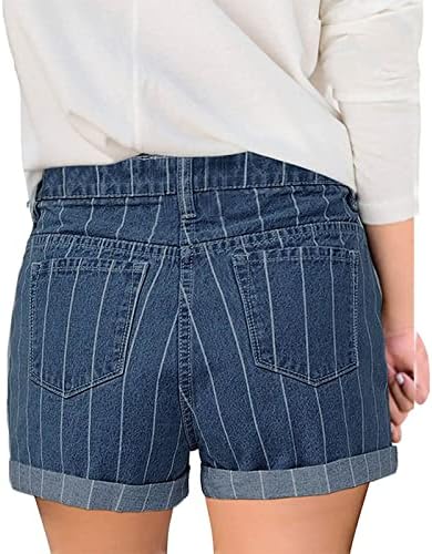 Bassais shorts jeans femininos dobrados hem casual cintura alta jeans shorts sexy