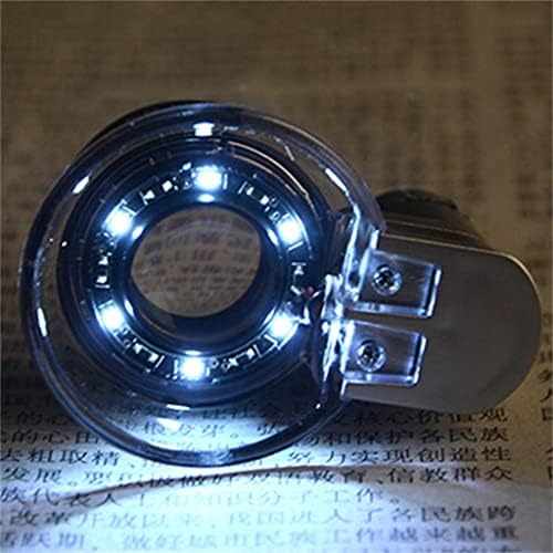 Linente iluminada Lysldh com lupa de vidro ajustável de glass de inspeção de lentes de bolso de zoom de