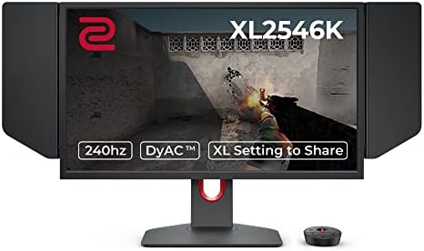 Benq Zowie XL2546k 24,5 polegadas 240 Hz Monitor de jogos, Dyac+, Base menor, Escudo