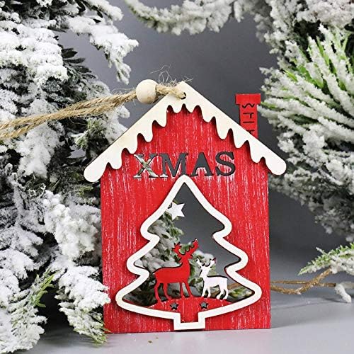 Decorações de Natal de Wooden Santa Xmas Presentes de Ornamentos artesanais Decoração pendurada
