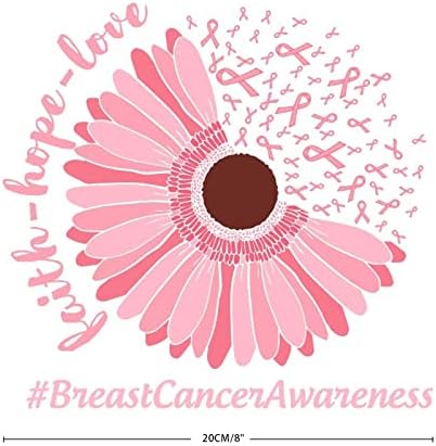 A consciência do câncer de mama Decalques de janela do carro de girassol rosa Brest Câncer Decalque Decal