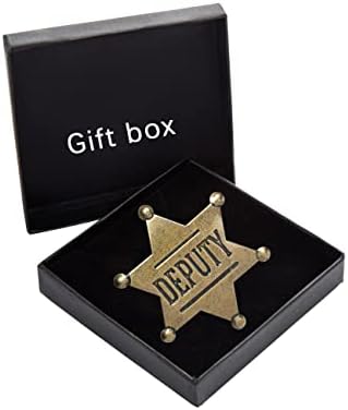Citches do xerife da marca Xanight, distintivo de xerife de metal para crianças e adultos, distintivo de