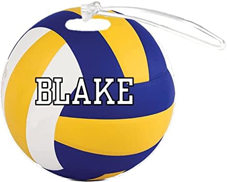 Volleyball Blake Customizável 4 polegadas reforçado Tag de bagagem plástica Adicione qualquer número ou qualquer nome de equipe
