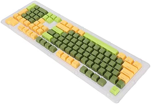 Ashata 107 Keys Keycaps, três caracteres translúcidos em cores Arc Layout Arc Layout Teclado mecânico CAPS