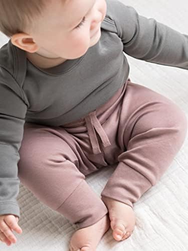 Organics coloridos bebê unissex algodão orgânico calças infantis