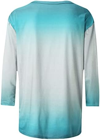 Camisa da blusa para meninas adolescentes de verão outono 3/4 manga 2023 algodão de algodão barco de gola gráfico
