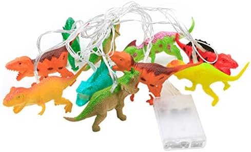 Yapthes 10 luzes de dinossauros LEDs, 118 polegadas de dinossauros decoração para meninos Lâmpada