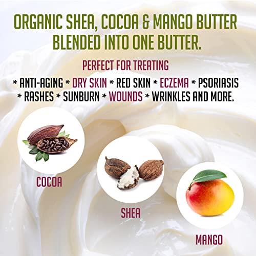 Era da Nature Organic Shea, cacau, manteiga de manga, tudo em uma manteiga corporal, ingrediente de