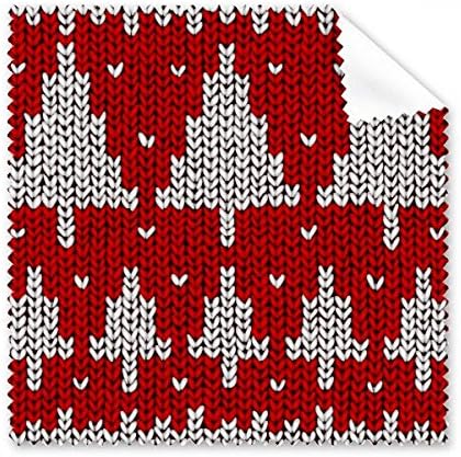 Tree vermelha malha nórdica ilustração limpeza de pano de pano de tela de telas de telas limpador 5pcs