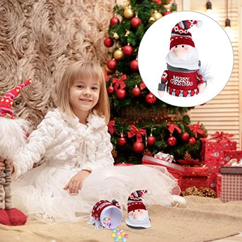 Soimiss 1pc Lovely Doll Candy Box Christmas Red and White Plaid Box