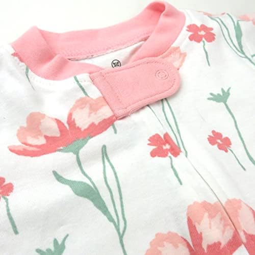 Honestbaby Girls 'Organic Cotton Snug-Fit Pedised Pijamas