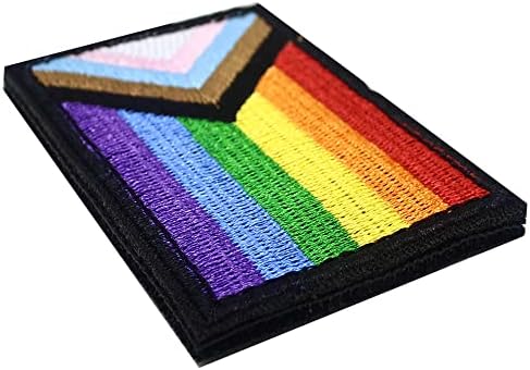 DailyCarry Intersex Inclusive Progress Pride Flag LGBTQ Hook & Loop Finerners Patch Ally Igualdade Gay