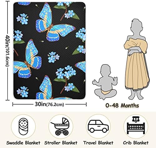 Flores de cobertor Swaddle Borboletas cobertor de algodão para bebês, recebendo cobertor, cobertor
