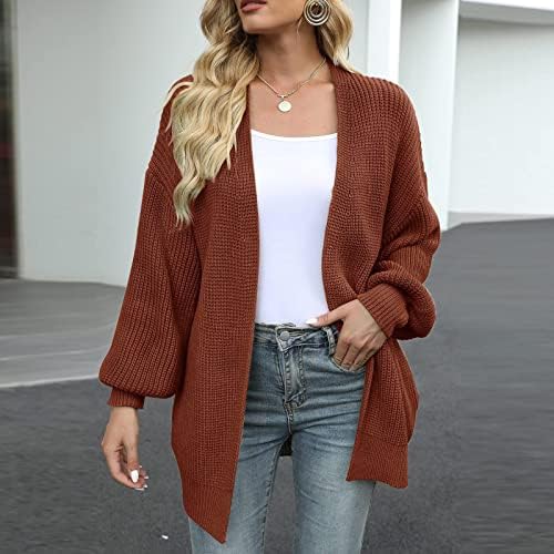 Cokuera Fashion Fashion Cardigan Cardigan Classy Solid Color Open Front Causal Loue Outwear Casaco