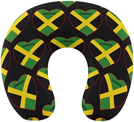 Jamaica Flag Heart Villow Pillow Cabeça e suporte do pesco