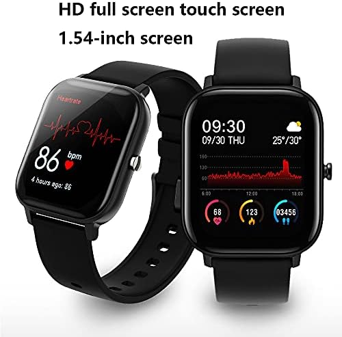 Relógio inteligente FHX, 1,54 polegadas, com monitor de freqüência cardíaca, pressão arterial, rastreamento