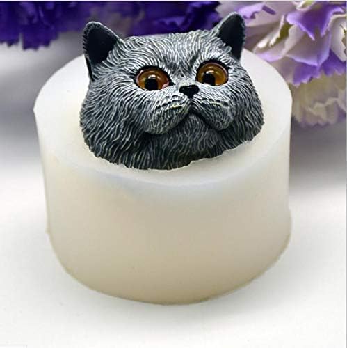 2019 molde de bolo de fondant em forma de gato molde de silicone