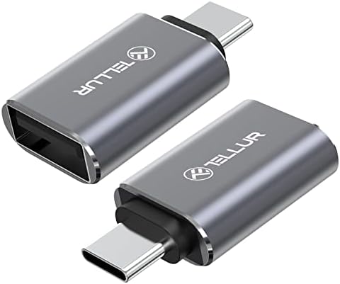 Tellur USB-C para USB-A adaptador, 10 Gbps, 3a, alumínio