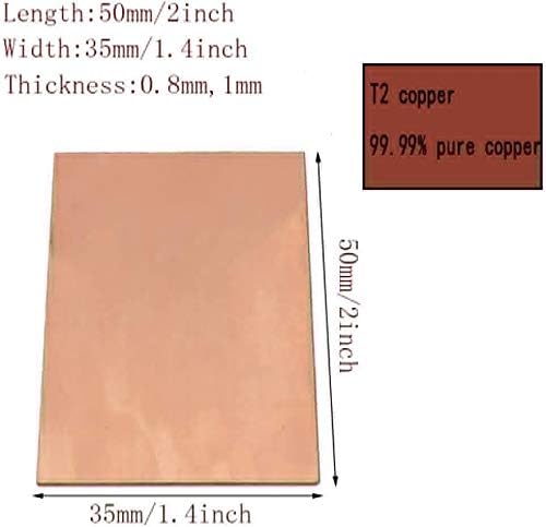 Placa de latão Umky Placa de cobre Cu Placa de cobre T2 Folha de metal Folha de cobre Materiais