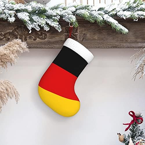 QG ZZX Christmas meias com bandeira de punho super macio super macio da alemão meias de natal decorações de