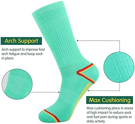 Joynée Men's 6 Pack Athletic Performance Cushion Socks para treinamento